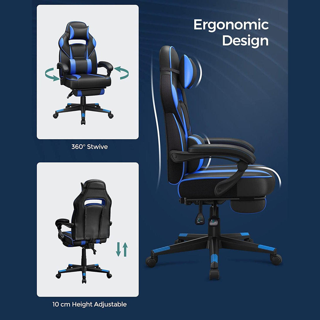 Songmics Gaming/Gamer stolička, kancelárska stolička s opierkou hlavy, ergonomická | SONGMICS-Vashome.sk