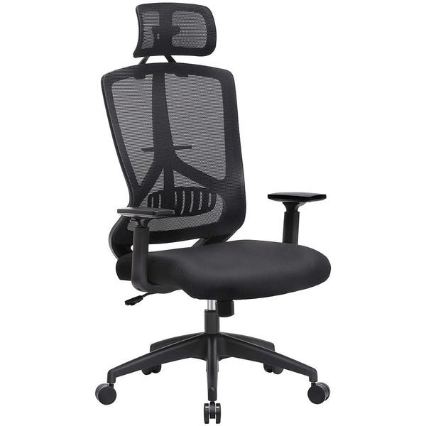 SONGMICS Kancelárska ergonomická stolička, čierna-Vashome.sk