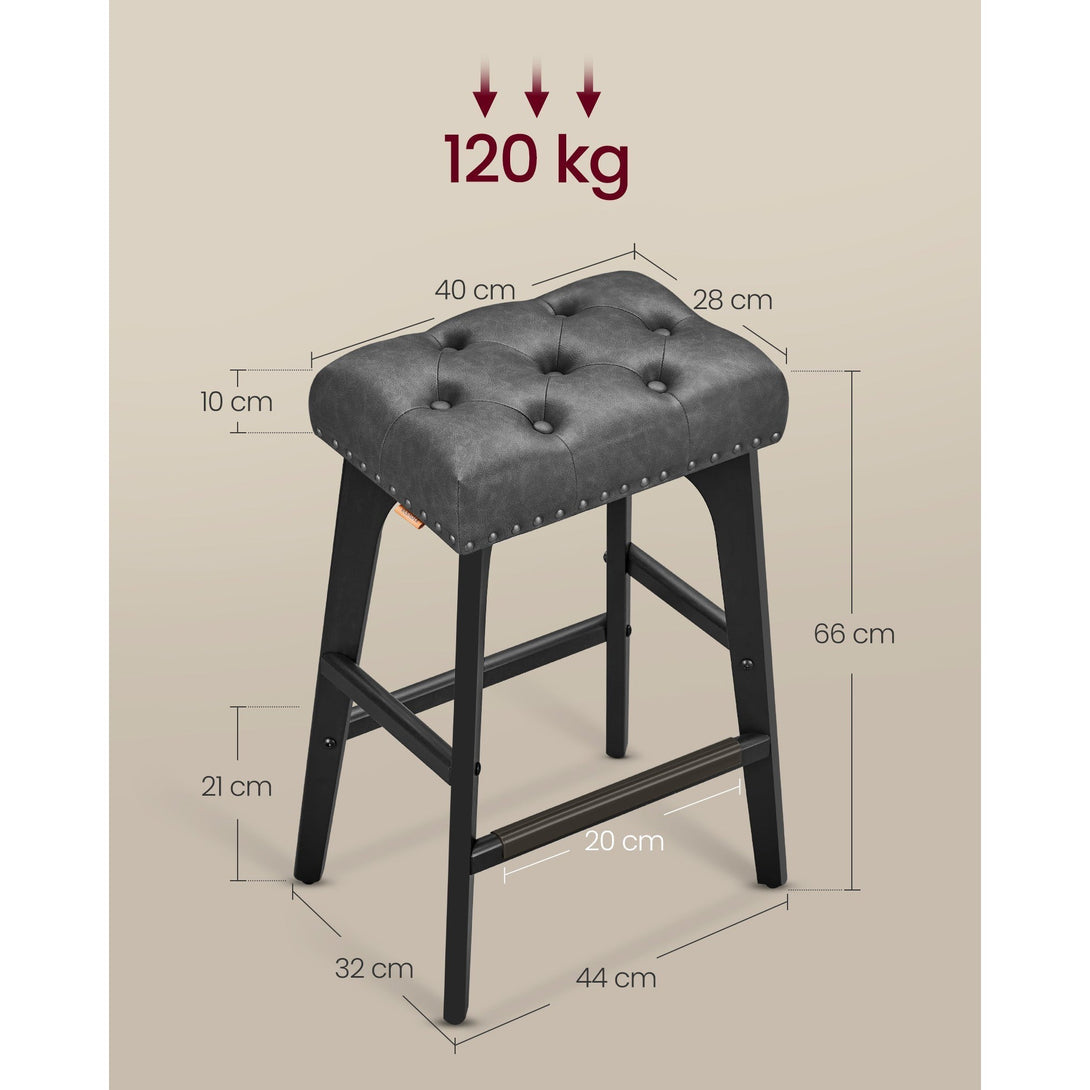bárszék 2db-os szett, 66 cm magas, fekete-Vashome.sk