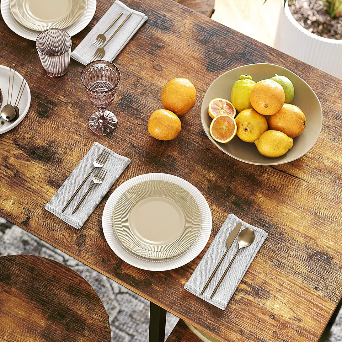 Barový stôl s 3 policami 109 x 60 x 100 cm, vintage hnedý a čierny-Vashome.sk