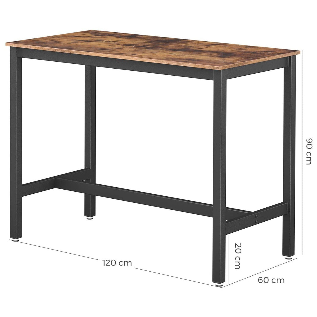 Barový stôl, 120 x 60 x 90 cm, vintage hnedý a čierny-Vashome.sk