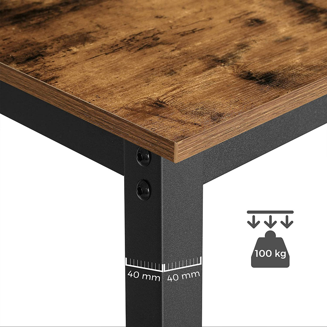 Barový stôl, 120 x 60 x 90 cm, vintage hnedý a čierny-Vashome.sk