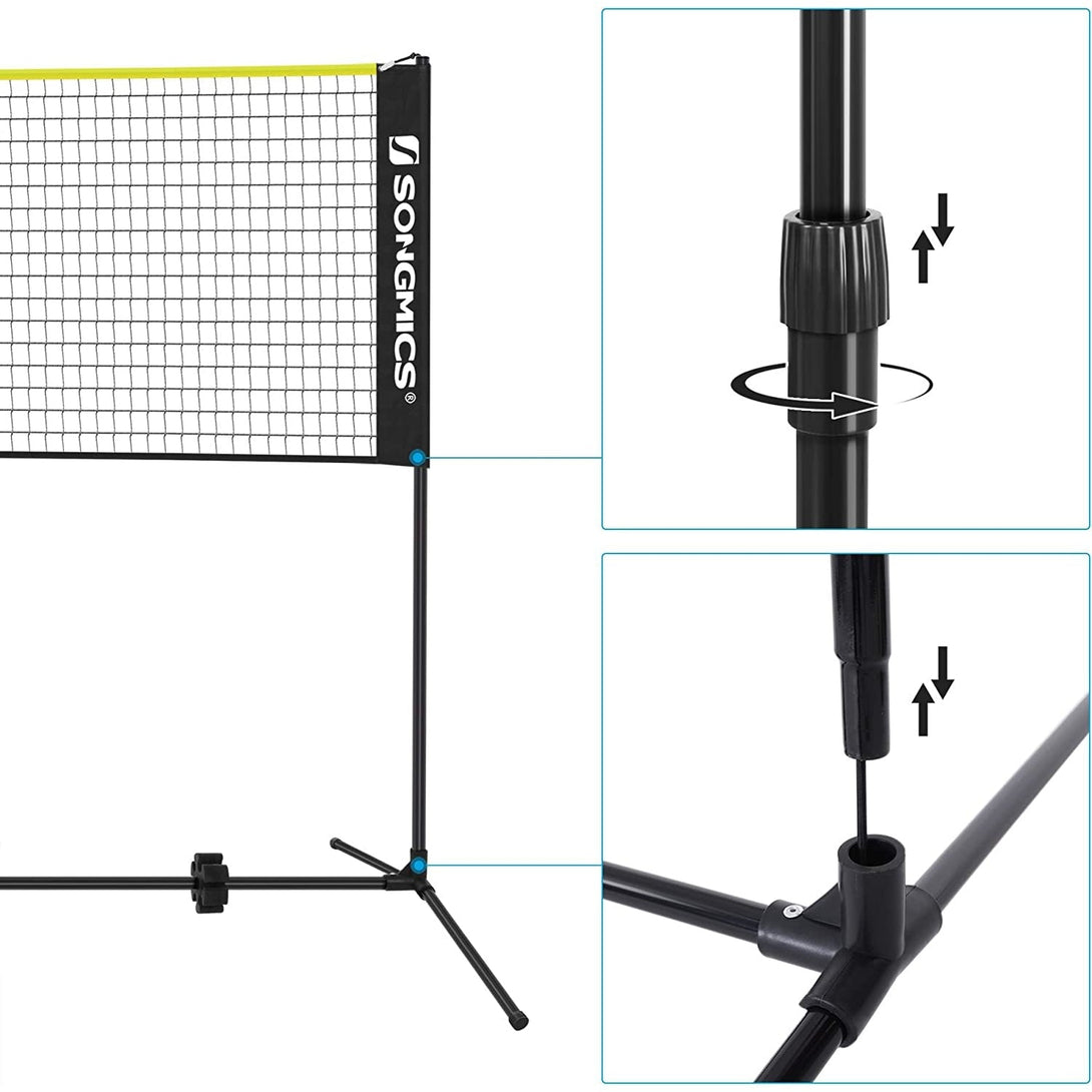 SONGMICS Bedmintonová sieť 400x155 cm, čierno-žltá-Vashome.sk