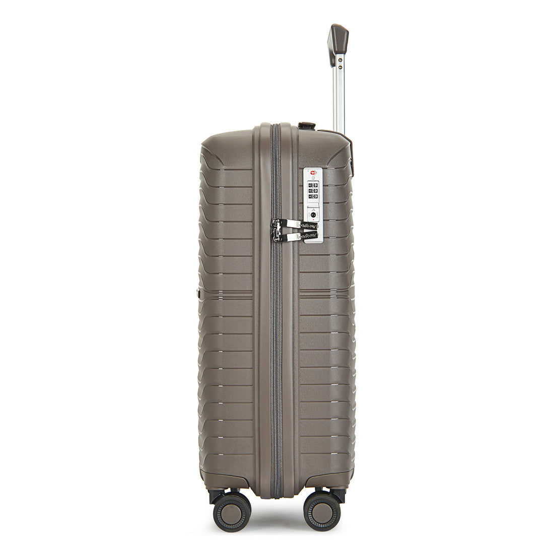 Bontour "City" 4-kolieskový kufor s TSA zámkom 67x44x25 cm, veľkosť M, hnedý-Vashome.sk