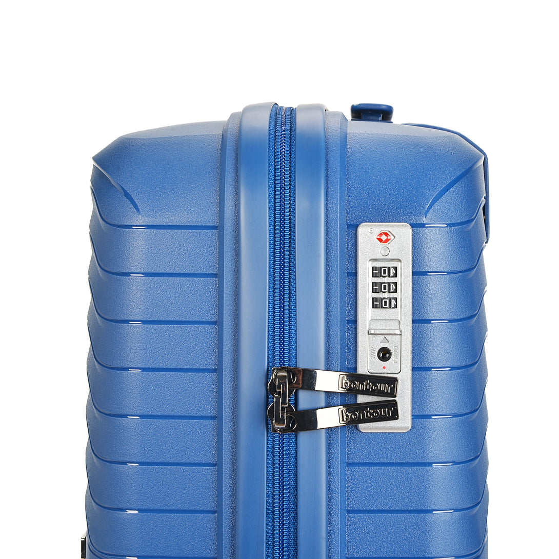 Bontour "City" 4-kolieskový kufor s TSA zámkom 67x44x25 cm, veľkosť M, modrý-Vashome.sk