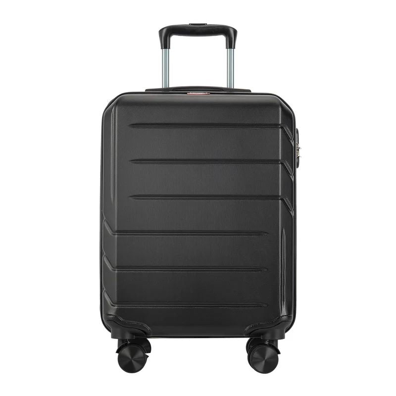 BONTOUR "Spinner" 4 kolieskový kabínový kufor 55×39×20 cm, čierny-Vashome.sk