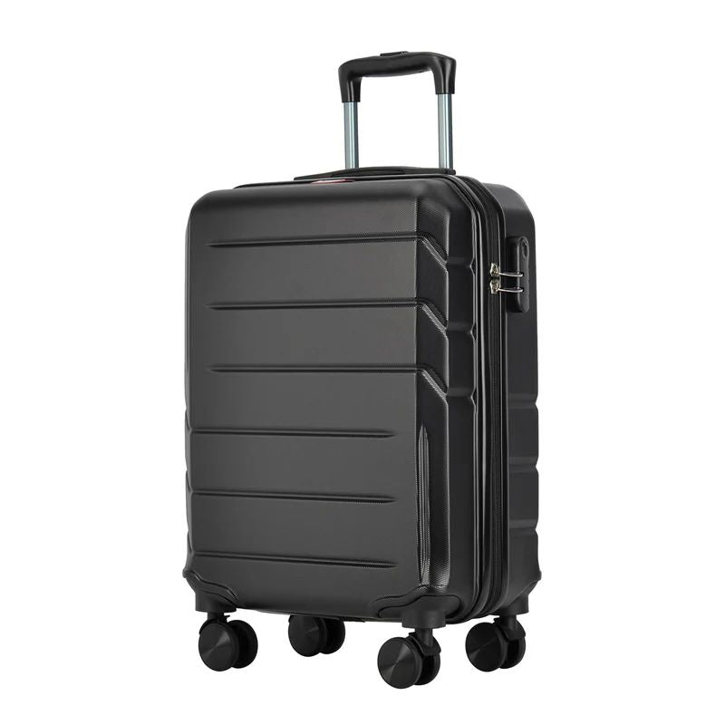 BONTOUR "Spinner" 4 kolieskový kabínový kufor 55×39×20 cm, čierny-Vashome.sk