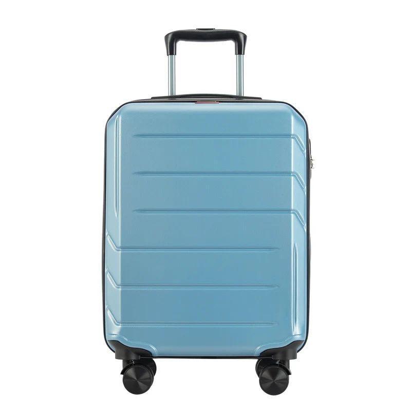 BONTOUR "Spinner" 4 kolieskový kabínový kufor 55×39×20 cm, ľadová modrá-Vashome.sk