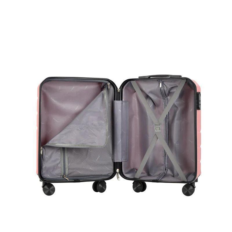 BONTOUR "Spinner" 4 kolieskový kabínový kufor 55×39×20 cm, Rose Gold-Vashome.sk