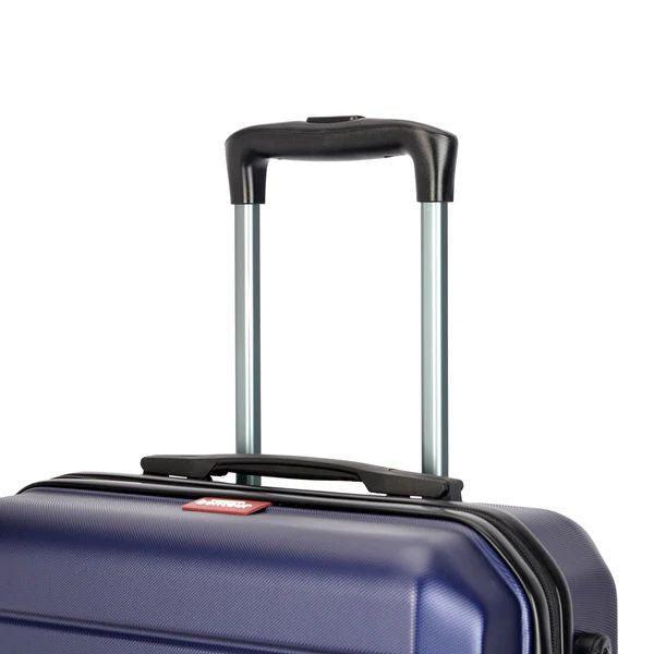 BONTOUR „SPINNER“ Veľký kufor s dvojitými kolieskami, veľkosť L, Modrý-Vashome.sk