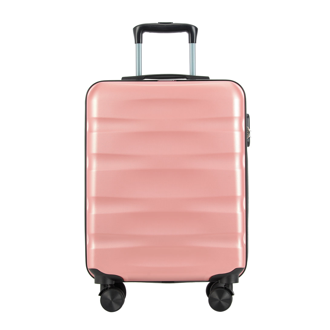 BONTOUR „Wave“ 3-dielna súprava kufrov s dvojitými kolieskami, s TSA zámkom, rose gold-Vashome.sk