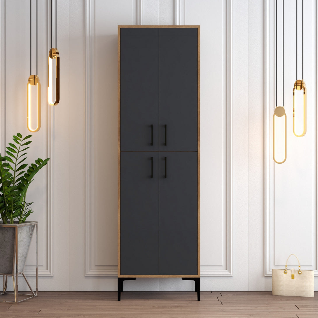 Botník Berlin A - Walnut, Anthracite-Vashome.sk