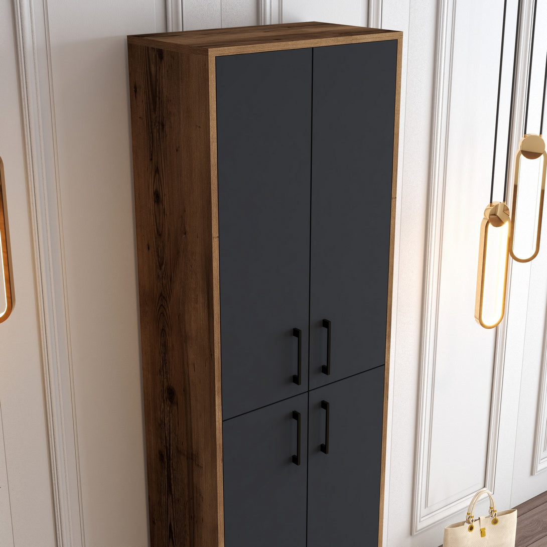Botník Berlin A - Walnut, Anthracite-Vashome.sk