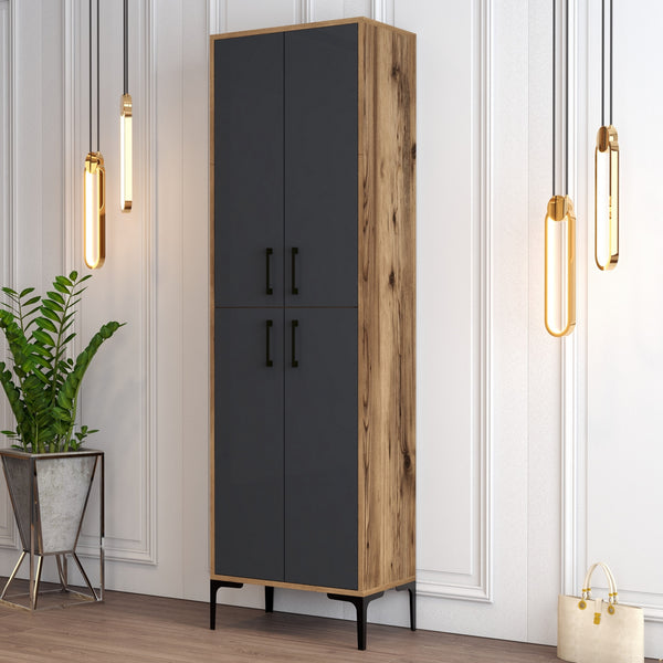 Botník Berlin A - Walnut, Anthracite-Vashome.sk