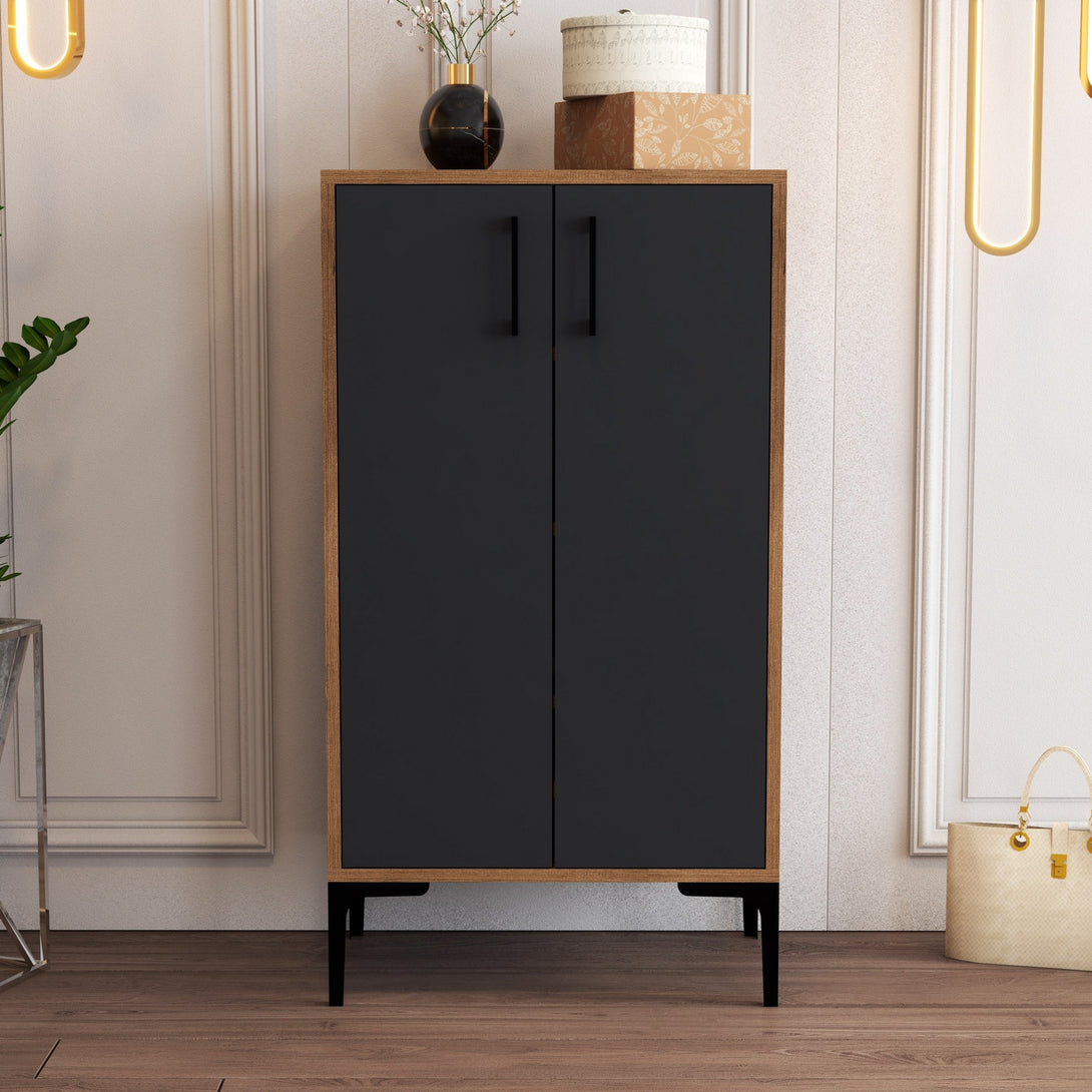 Botník Prag - Walnut, Anthracite-Vashome.sk