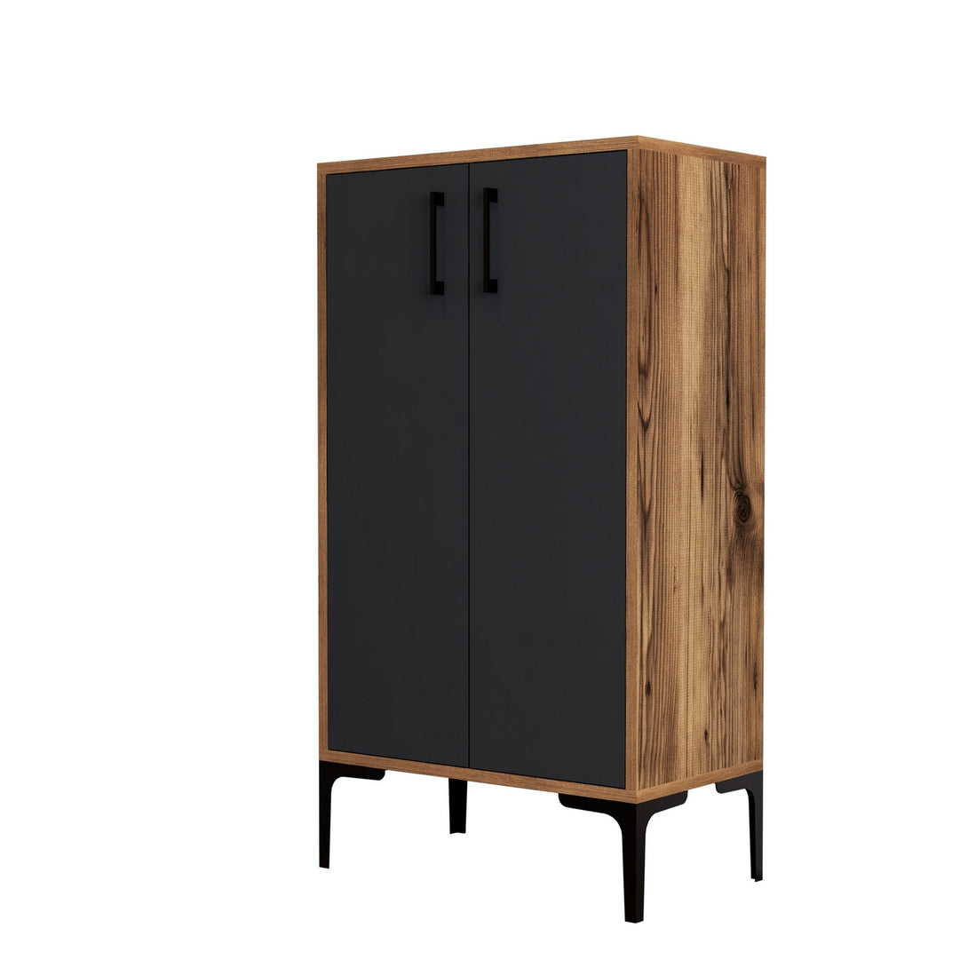Botník Prag - Walnut, Anthracite-Vashome.sk