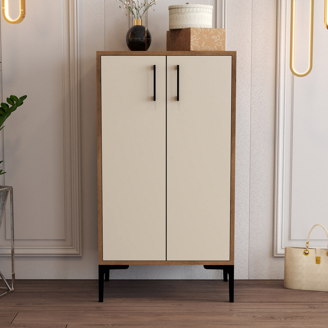 Botník Prag - Walnut, Cream-Vashome.sk