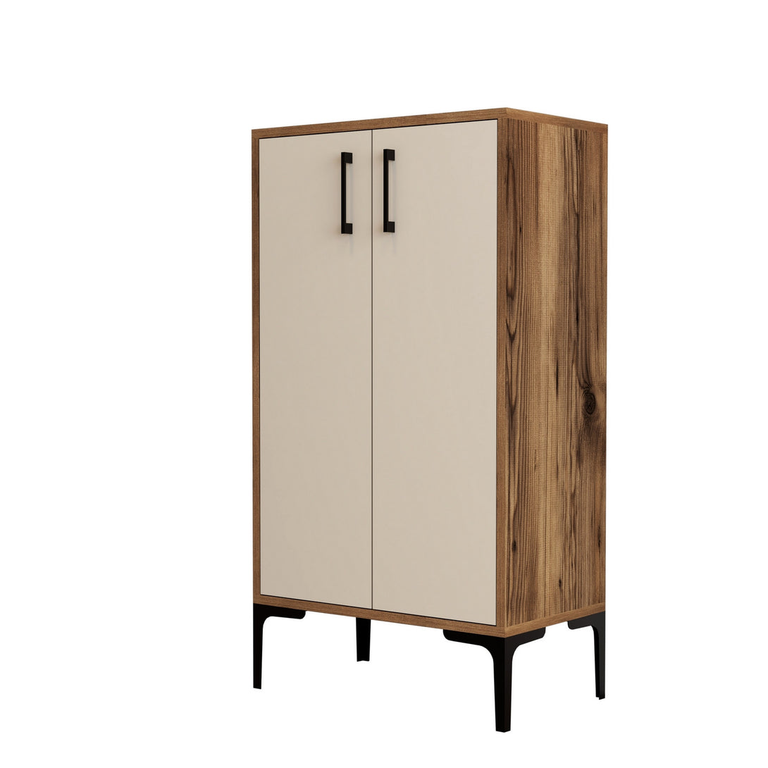 Botník Prag - Walnut, Cream-Vashome.sk