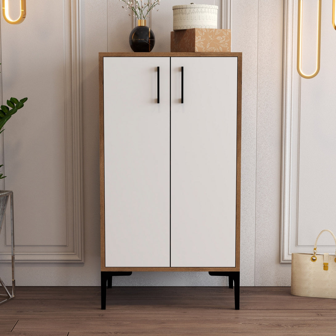 Botník Prag - Walnut, White-Vashome.sk