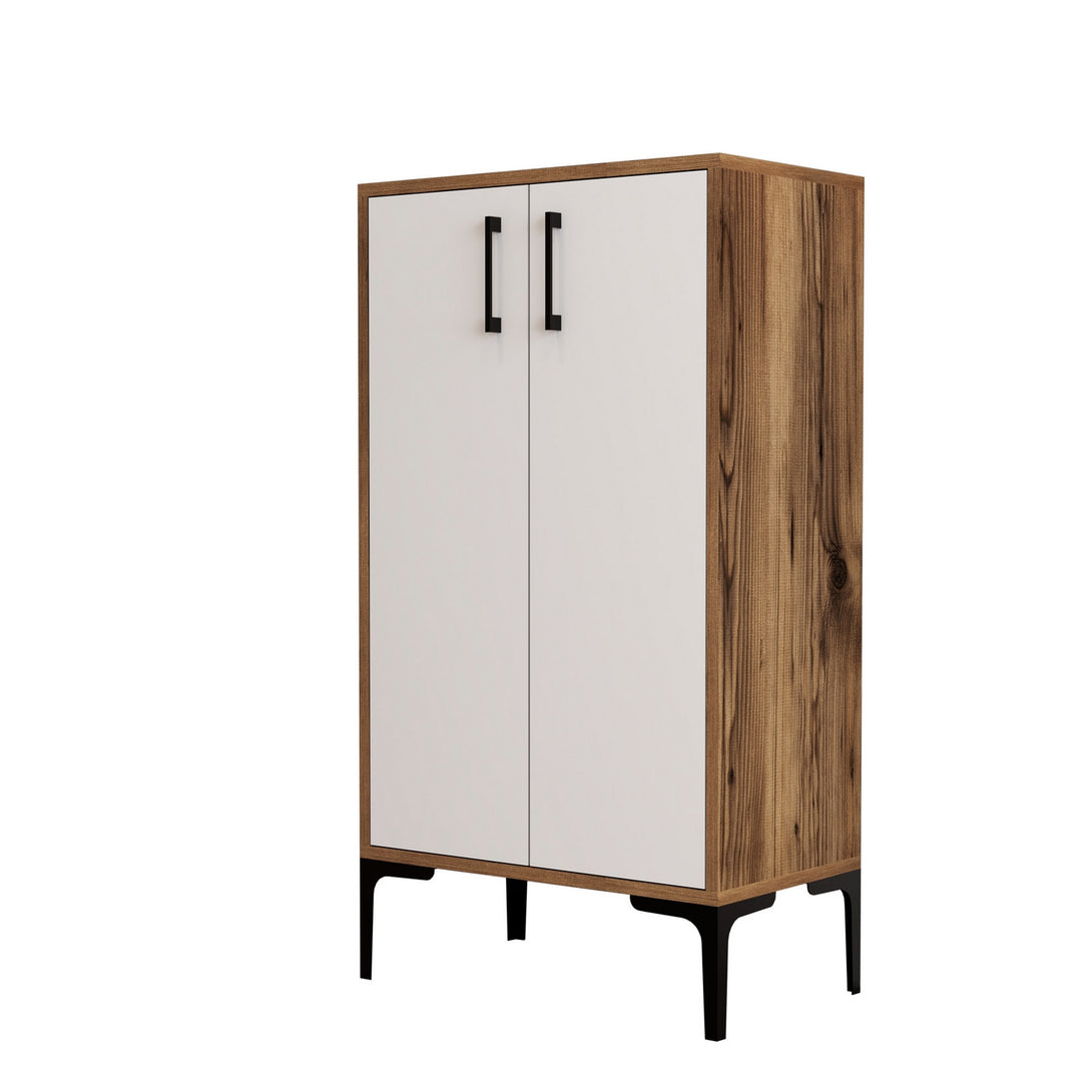 Botník Prag - Walnut, White-Vashome.sk