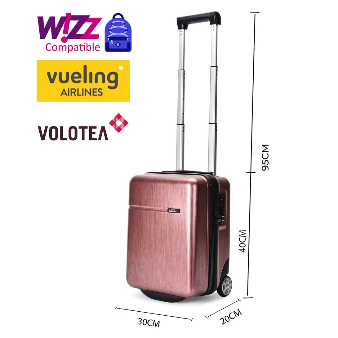 CabinOne kabínový kufor 40x30x20 cm zdarma povolený na palubu Wizz Air, farba ružová antik | BONTOUR-Vashome.sk