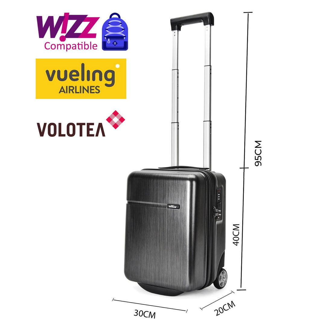 CabinOne kabínový kufor 40x30x20 cm zdarma povolený na palubu Wizz Air, farba sivá antik | BONTOUR-Vashome.sk