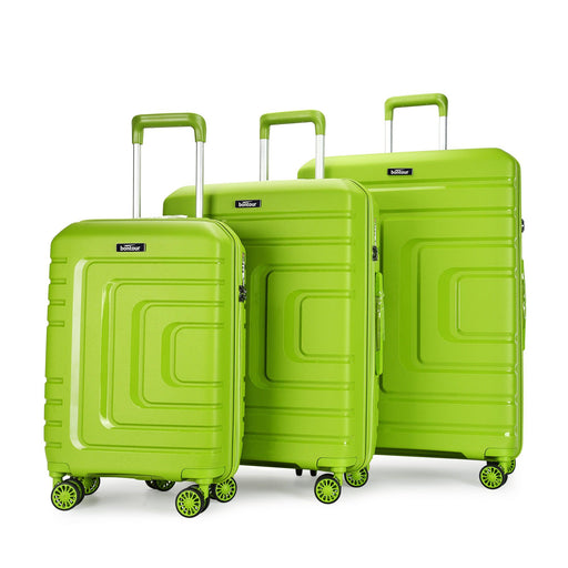"CHARM" Sada 3 ks kufrov, 4-kolieskové s TSA zámkom, citrusovo zelená | BONTOUR-Vashome.sk