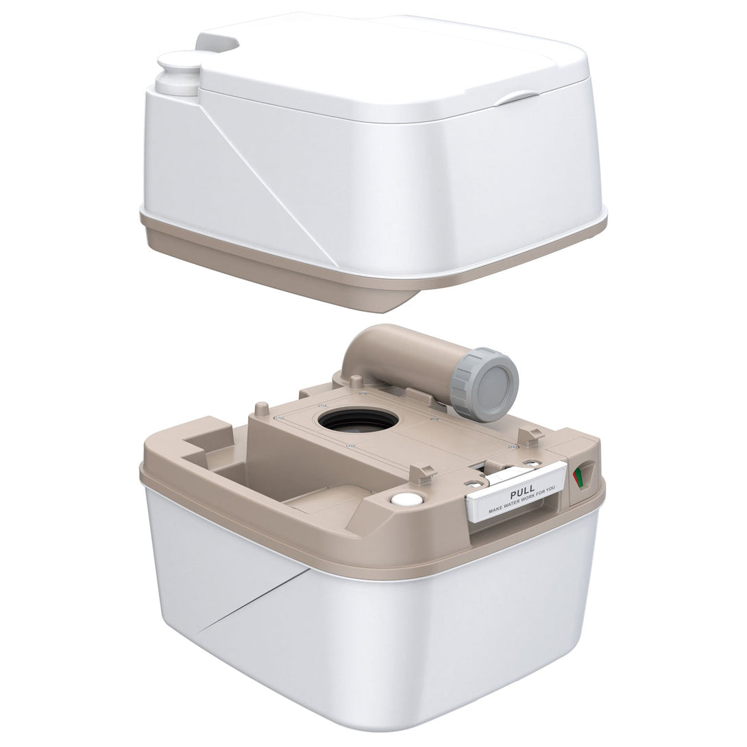 Chemická toaleta s indikátorom hladiny odpadovej vody, Kempingové WC bez zápachu 18 l | BONTOUR-Vashome.sk