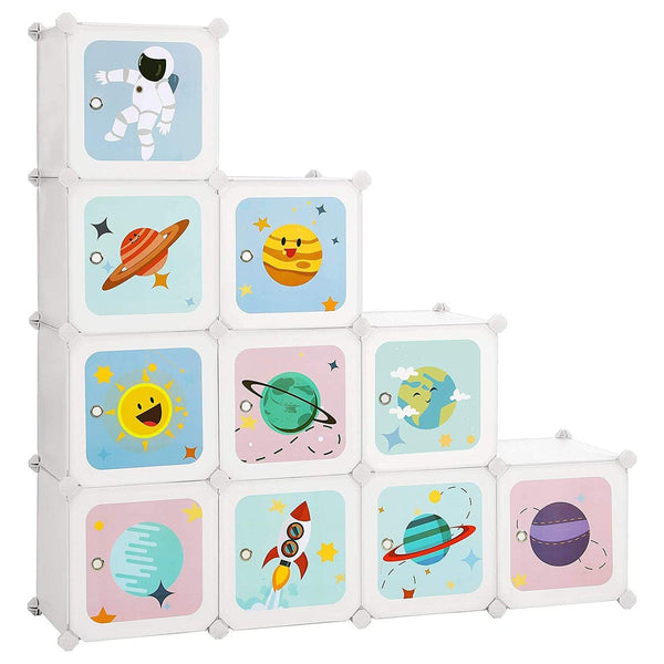SONGMICS Detský úložný systém 10 kociek, modulárna skrinka pre deti