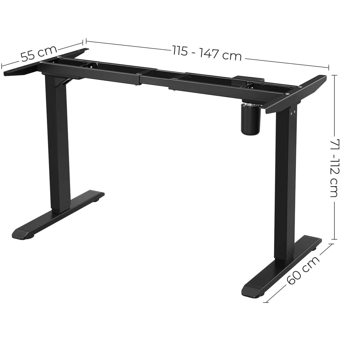 Elektrický rám stola s motorickým nastavením výšky, nastaviteľná dĺžka, čierny | SONGMICS-Vashome.sk