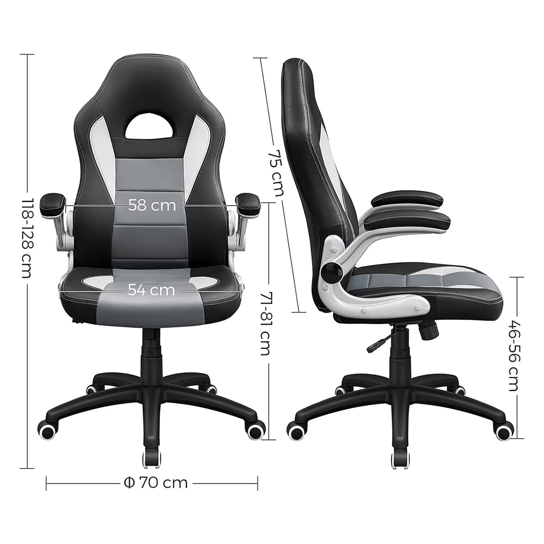 SONGMICS Gamer stolička, kancelárska stolička s podnožkou-Vashome.sk