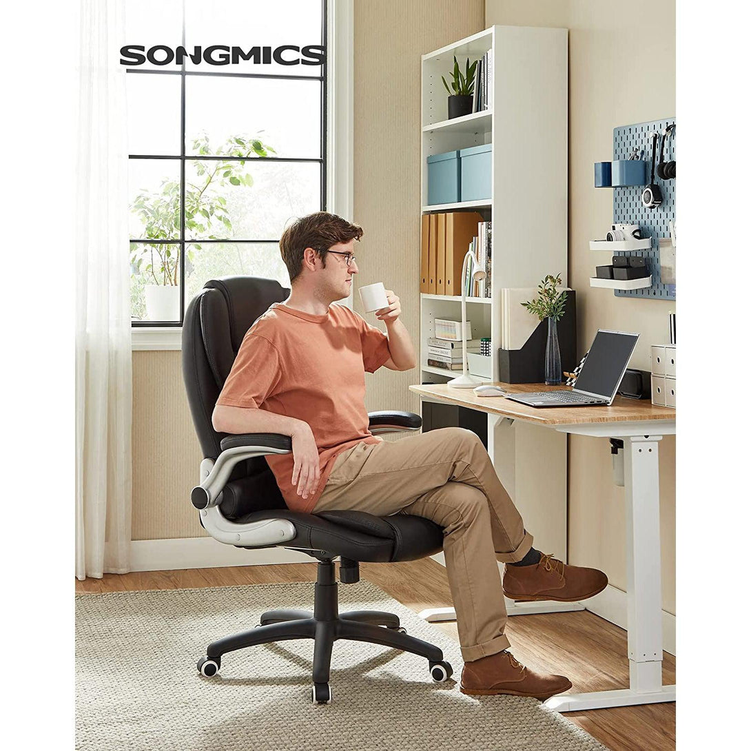 SONGMICS Ergonomická manažérska stolička, čierna-Vashome.sk