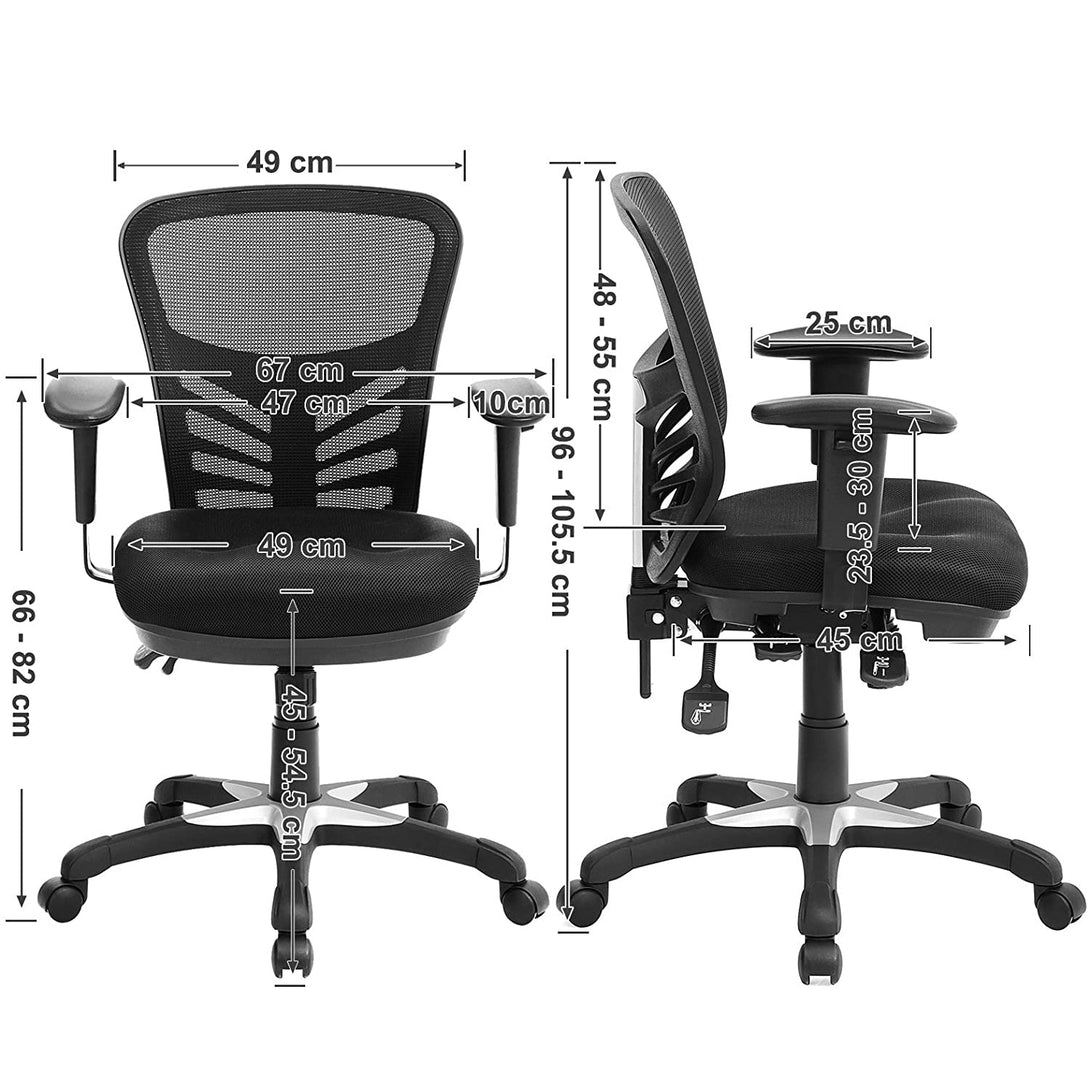 Ergonomická otočná stolička, s nastaviteľnou výškou-Vashome.sk