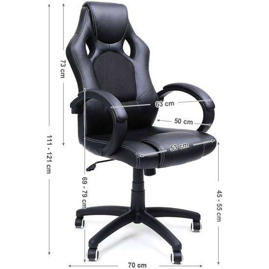 SONGMICS Ergonomická Gamer stolička, kancelárska stolička-Vashome.sk