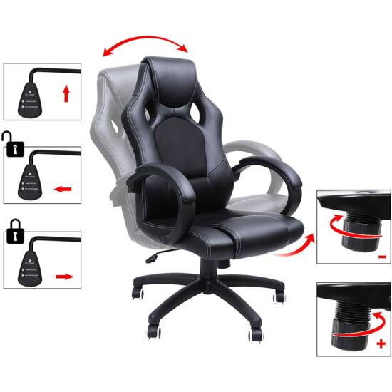 SONGMICS Ergonomická Gamer stolička, kancelárska stolička-Vashome.sk