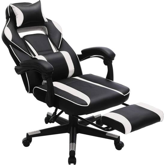 Songmics Gamer/Gaming stolička, kancelárska stolička s opierkou hlavy-Vashome.sk
