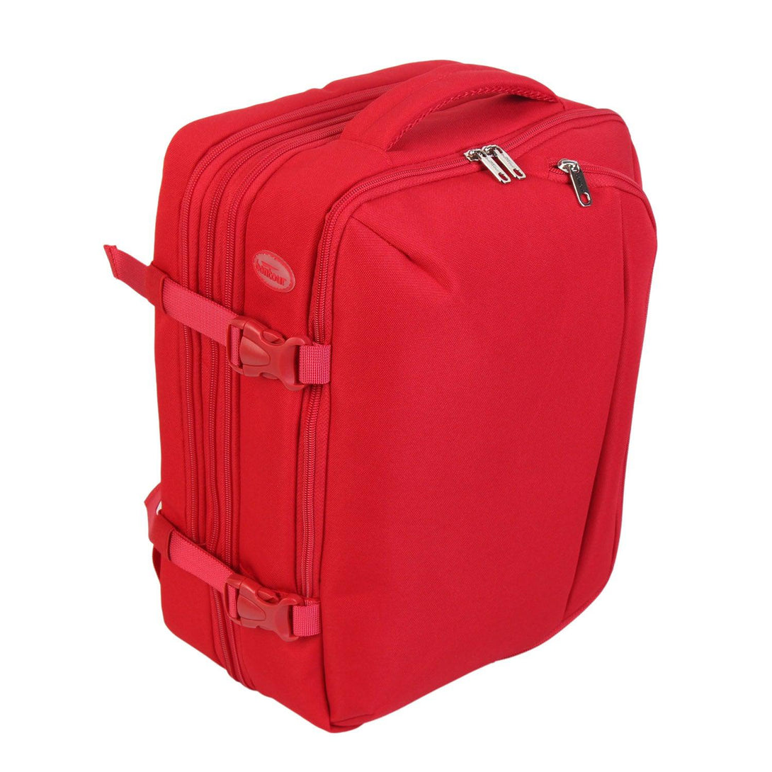 BONTOUR FlexiGo Rozšíriteľný batoh, veľkosť Wizz Air 40x30x20cm, Červená-Vashome.sk
