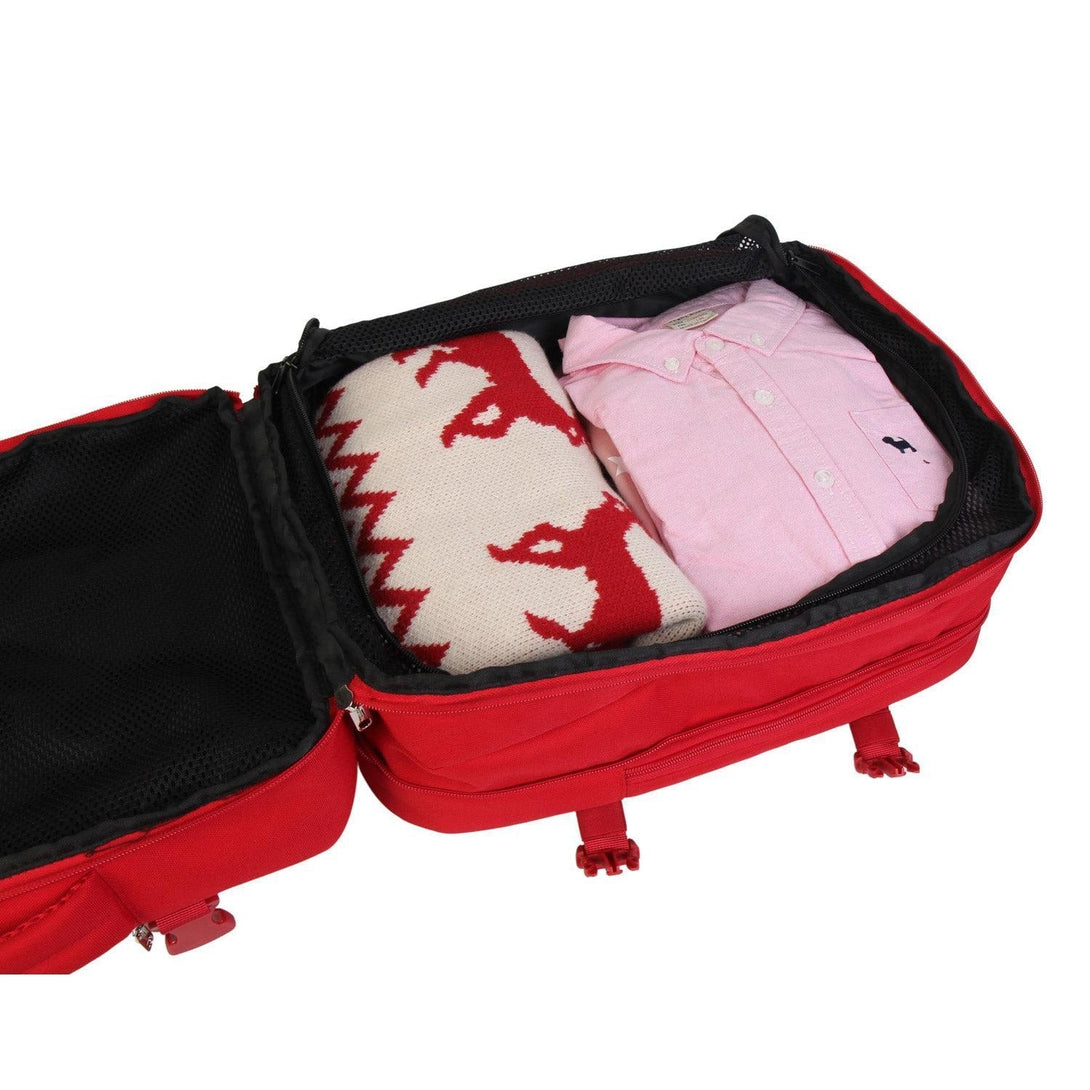 BONTOUR FlexiGo Rozšíriteľný batoh, veľkosť Wizz Air 40x30x20cm, Červená-Vashome.sk