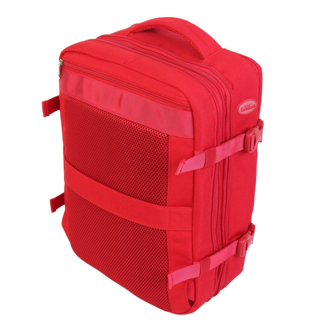 BONTOUR FlexiGo Rozšíriteľný batoh, veľkosť Wizz Air 40x30x20cm, Červená-Vashome.sk