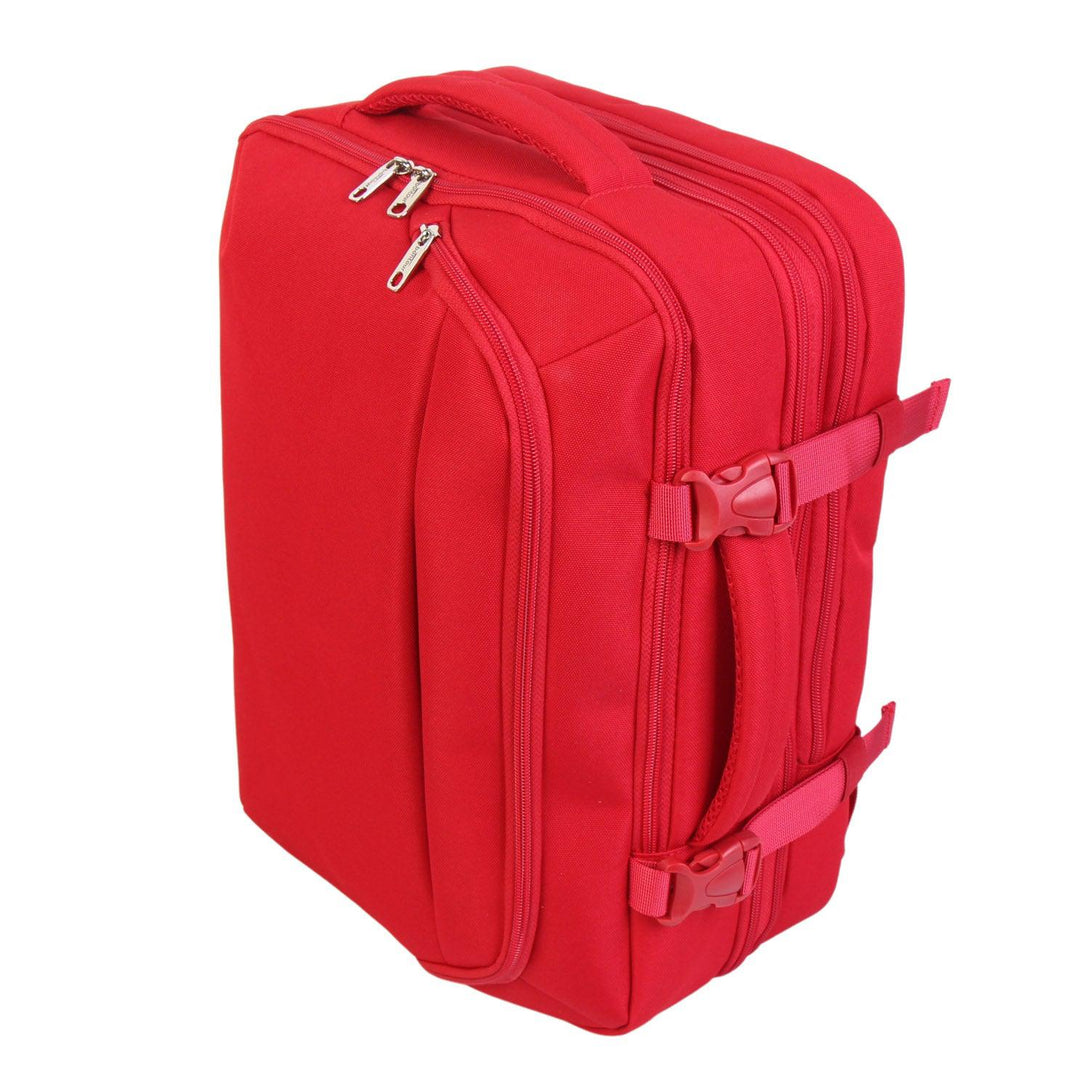 BONTOUR FlexiGo Rozšíriteľný batoh, veľkosť Wizz Air 40x30x20cm, Červená-Vashome.sk