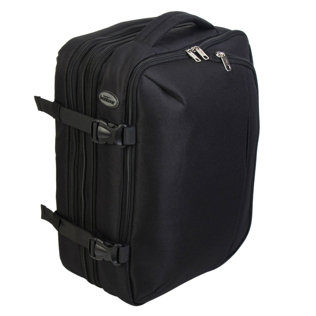 BONTOUR FlexiGo Rozšíriteľný batoh, veľkosť Wizz Air 40x30x20cm, čierny-Vashome.sk