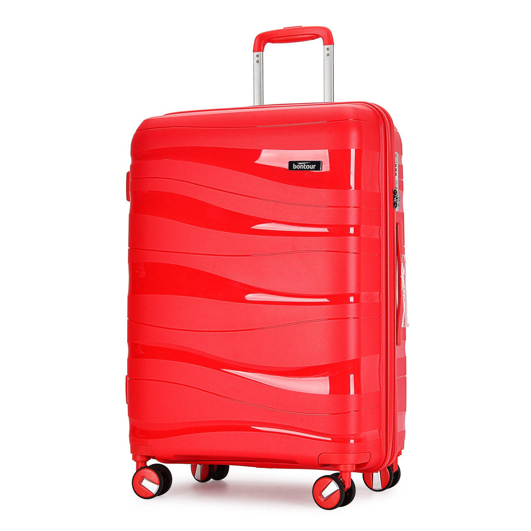 "Flow" 4-kolieskový kufor s TSA zámkom, veľkosť M, červený | BONTOUR-Vashome.sk