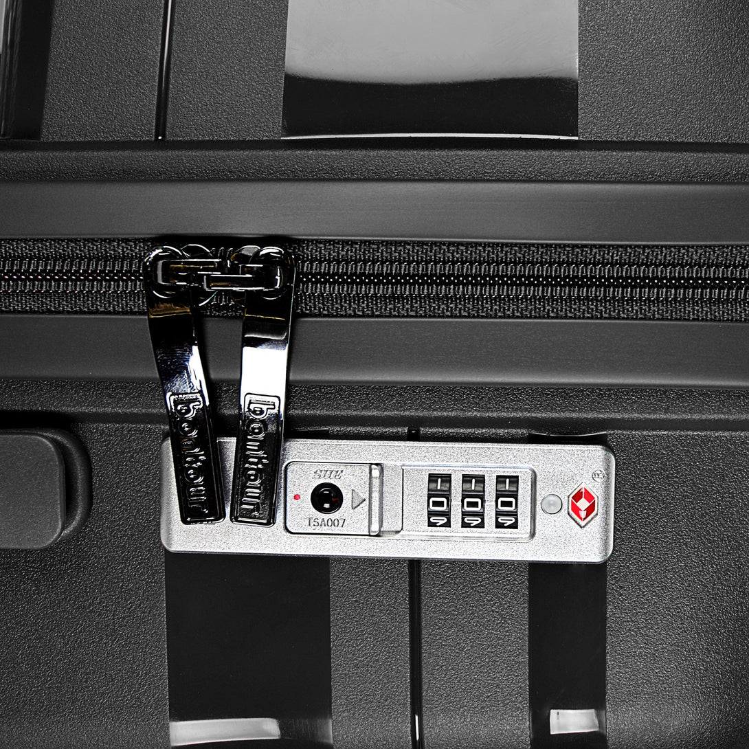 "Flow" 4-kolieskový kufor s TSA zámkom, veľkosť M, čierny | BONTOUR-Vashome.sk
