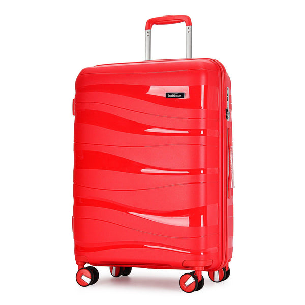"Flow" 4-kolieskový kufor s TSA zámkom, veľkosť L, červený | BONTOUR-Vashome.sk