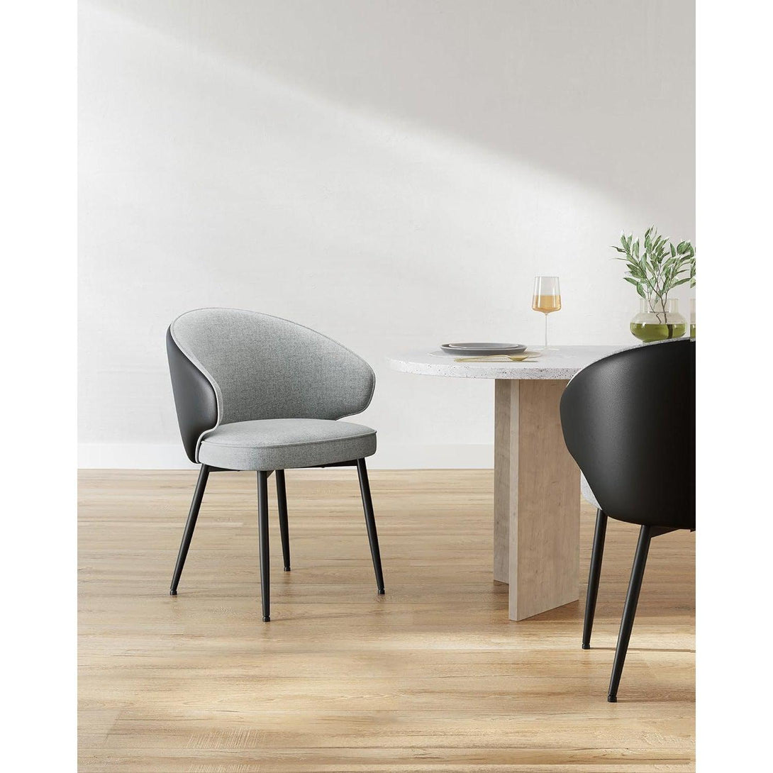 Jedálenské stoličky, sada 2 ks, čalúnené kuchynské stoličky, sivé | VASAGLE-Vashome.sk