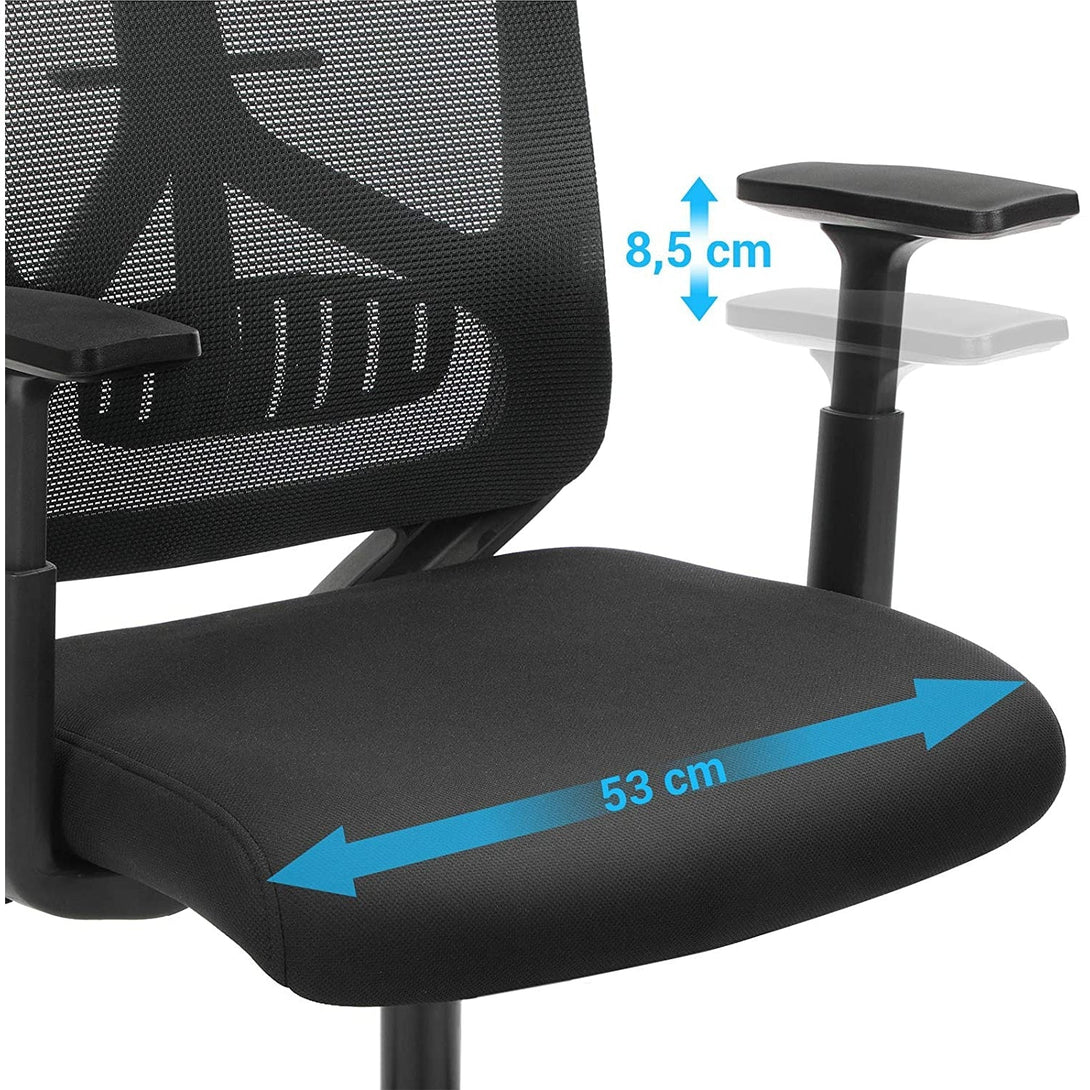 SONGMICS Kancelárska ergonomická stolička, čierna-Vashome.sk
