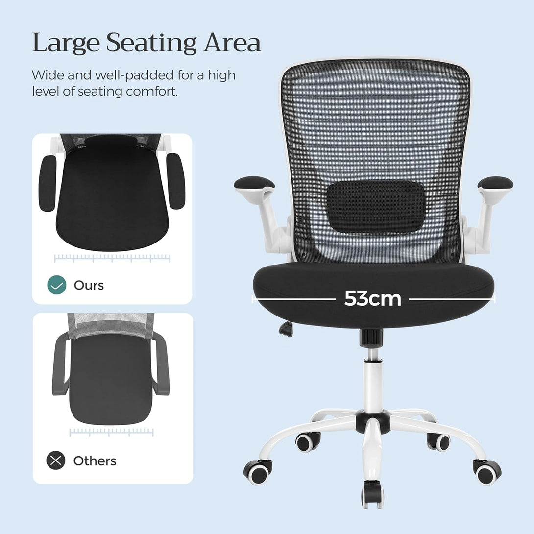 Kancelárska stolička, ergonomická, kolískový mechanizmus, čiernobiela-Vashome.sk