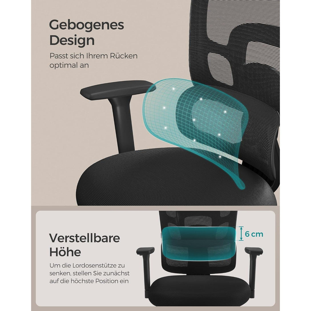 Irodai szék, ergonomikus szék magas háttámlával, fekete-Vashome.sk