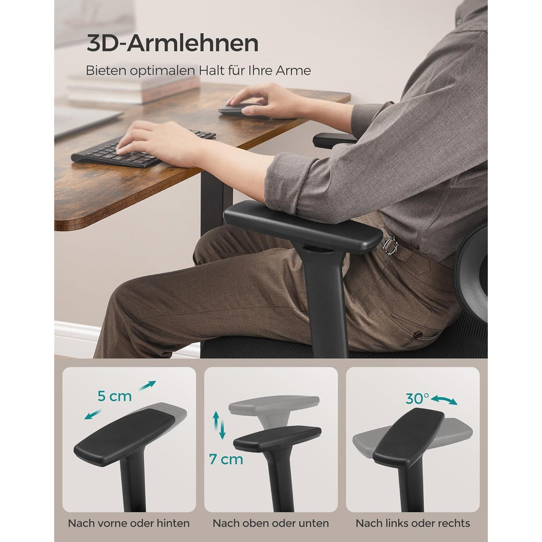 Irodai szék, ergonomikus szék magas háttámlával, fekete-Vashome.sk