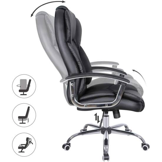 SONGMICS Kancelárska stolička zo syntetickej kože-Vashome.sk